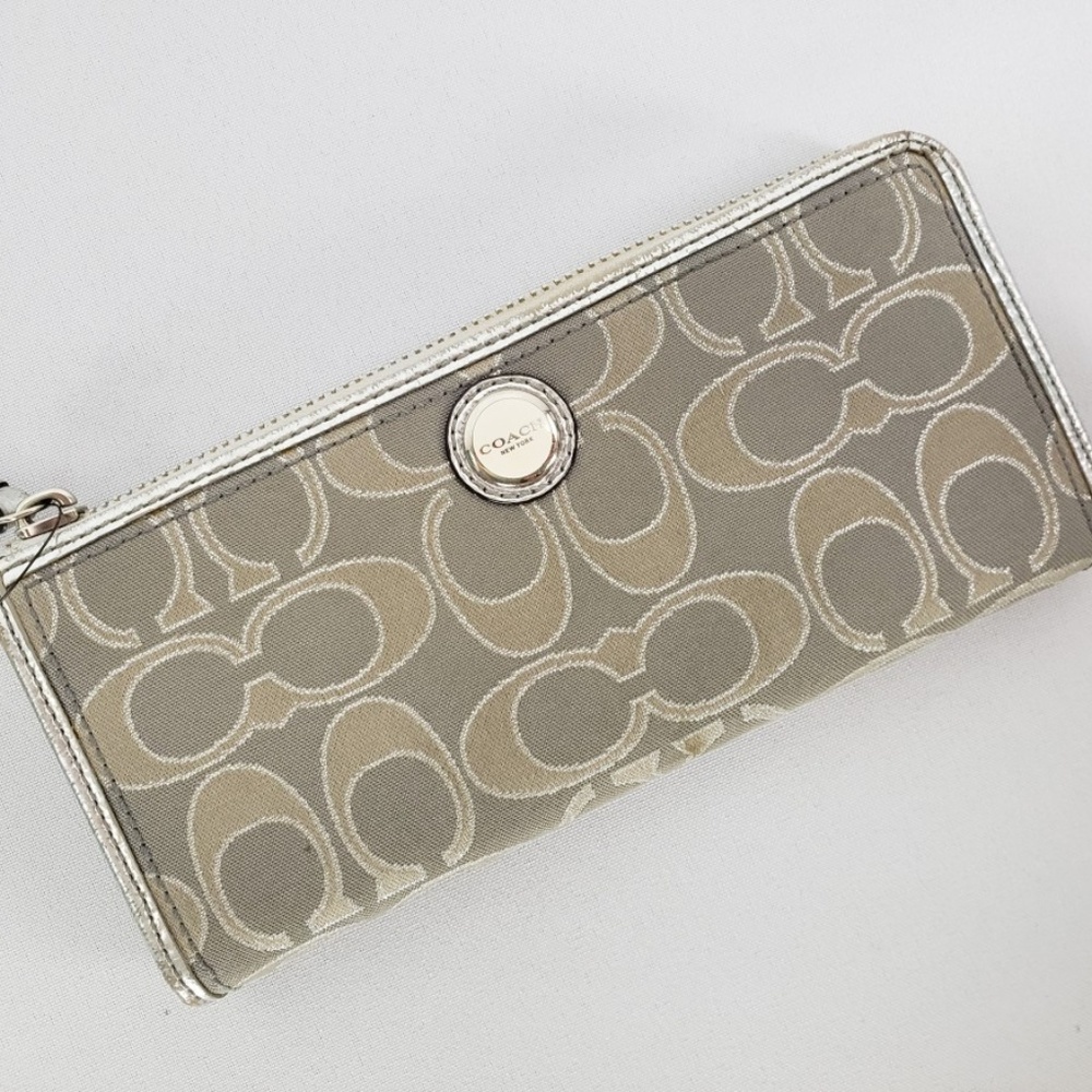 Coach Grey Monogram Wallet